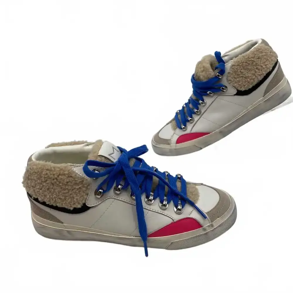 Marc Fisher White Leather Sneakers | Women’s US 7.5, Merin Sherpa
